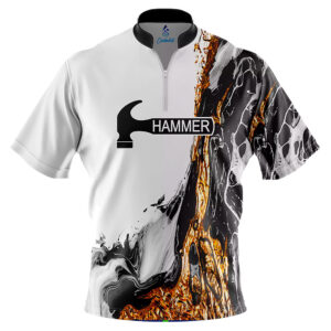 Hammer Black/Gold Liquid Marble Sash Zip Jersey