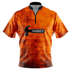 Hammer Orange Grunge Sash Zip Jersey