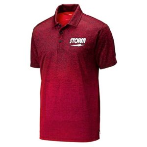 Storm Men’s Ombre Heather Polo – Deep Red/Black