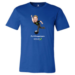 AJ Chapman PBA Caricature Bowling Tee Shirt – Royal Blue