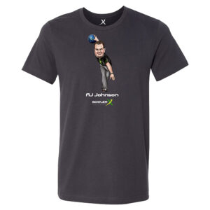 AJ Johnson PBA Caricature Bowling Tee Shirt – Grey