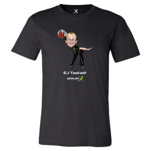 EJ Tackett PBA Caricature Bowling Tee Shirt – Black