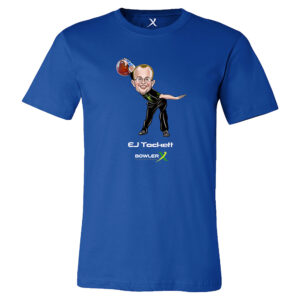 EJ Tackett PBA Caricature Bowling Tee Shirt – Royal Blue