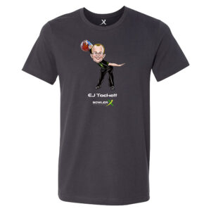 EJ Tackett PBA Caricature Bowling Tee Shirt – Grey