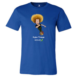 Kyle Troup PBA Caricature Bowling Tee Shirt – Royal Blue