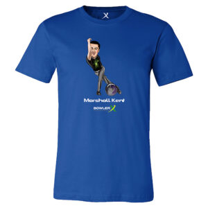 Marshall Kent PBA Caricature Bowling Tee Shirt – Royal Blue