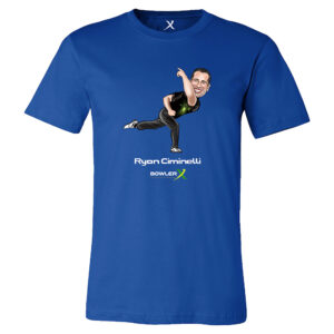 Ryan Ciminelli PBA Caricature Bowling Tee Shirt – Royal Blue