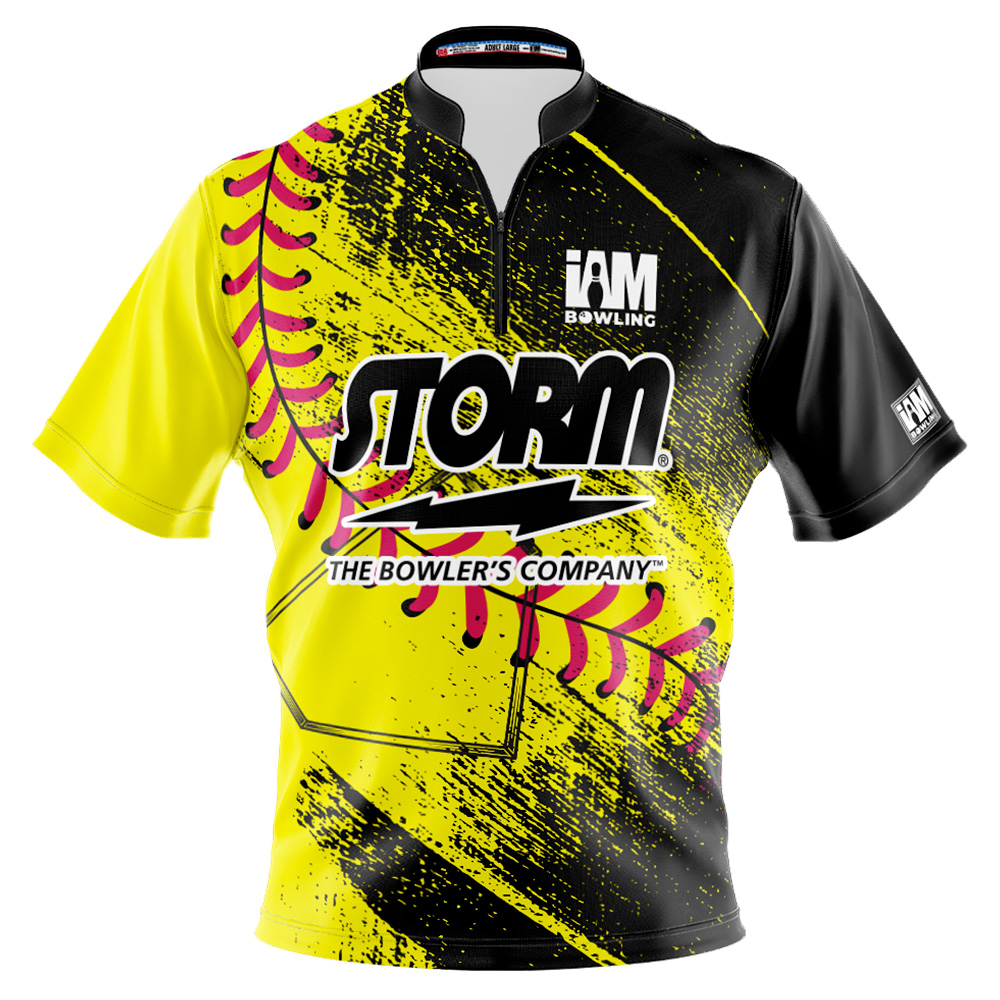 - I AM Bowling Fun Design 2030-ST Storm Logo Infusion Dye-Sublimated Bowling Jersey Sash Collar 