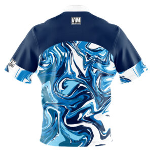 I AM Bowling – Left Chest Only  Blue Ice Swirls Jersey