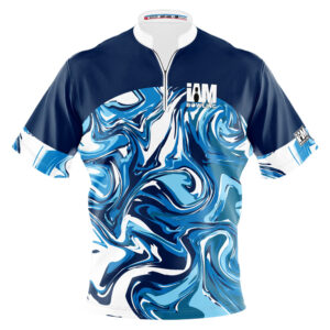 I AM Bowling – Left Chest Only  Blue Ice Swirls Jersey