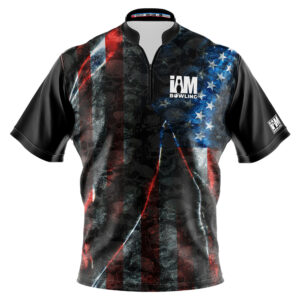 I AM Bowling – Left Chest Only Old Glory Skulls Jersey