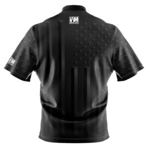 I AM Bowling – Left Chest Only Black American Flag Jersey