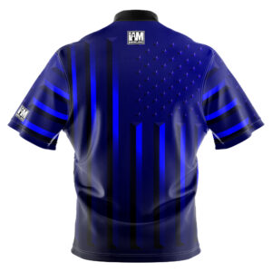 I AM Bowling – Left Chest Only Blue American Flag Jersey