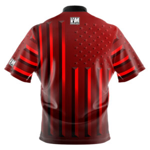 I AM Bowling – Left Chest Only Red American Flag Jersey