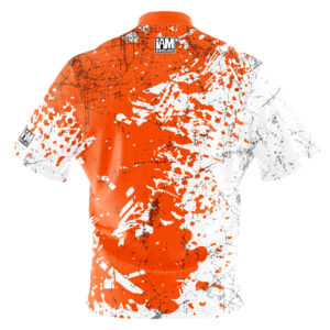 I AM Bowling – Left Chest Only Orange Grunge Jersey