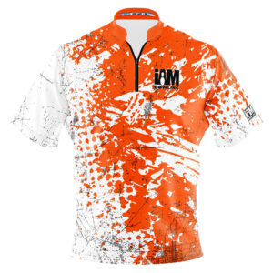 I AM Bowling – Left Chest Only Orange Grunge Jersey