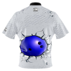 I AM Bowling – Left Chest Only Strike Through Gray Jersey