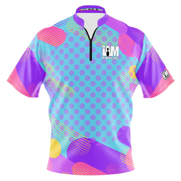 I AM Bowling - Left Chest Only Blue Polka Dot Fusion Jersey