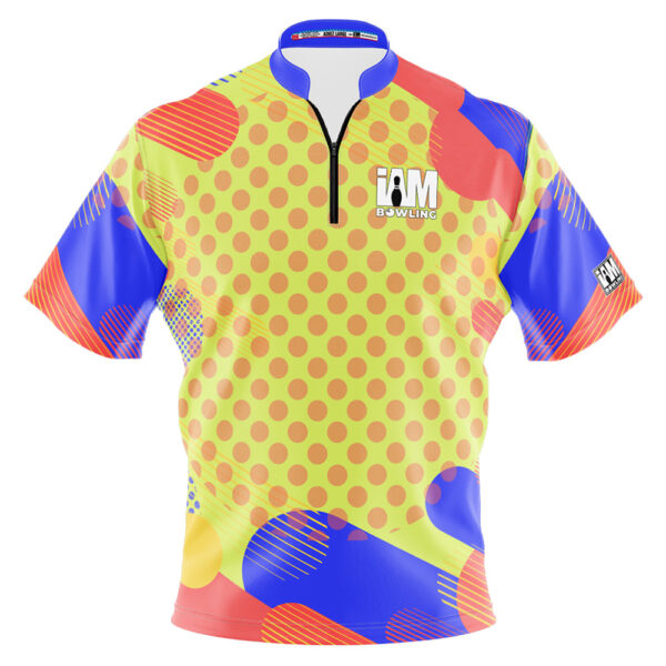 I AM Bowling - Left Chest Only Orange Polka Dot Fusion Jersey