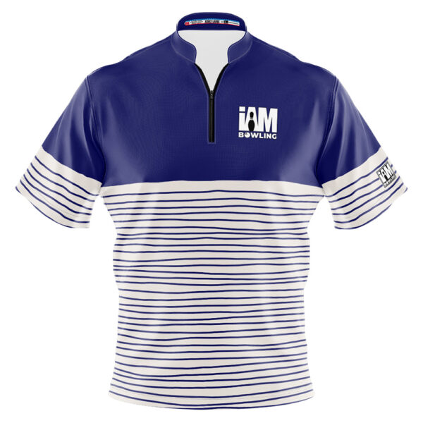 I AM Bowling - Left Chest Only Blue Wavy Contrast Jersey