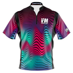 I AM Bowling – Left Chest Only Wavy Colored Ripples Jersey