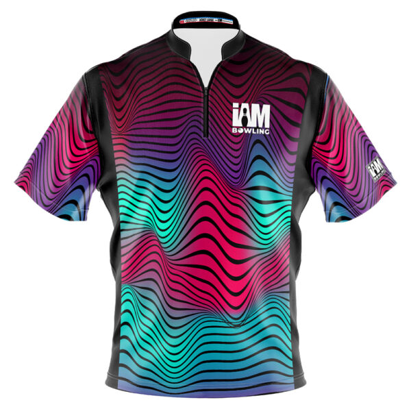 I AM Bowling - Left Chest Only Wavy Colored Ripples Jersey