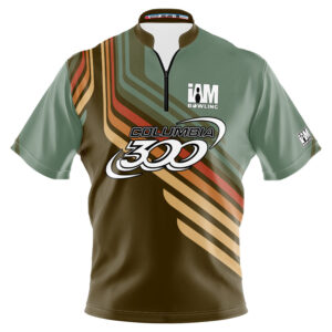 Columbia 300 Green Striped Mosaic Jersey