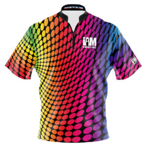 I AM Bowling – Left Chest Only Rainbow Wavy Dotscape Jersey