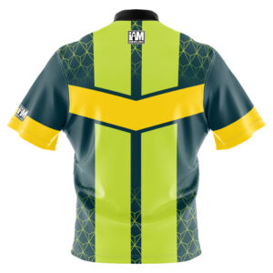 I AM Bowling – Left Chest Only Green Striped Hex Jersey