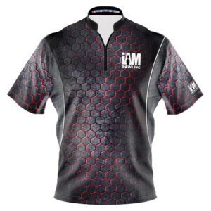 I AM Bowling – Left Chest Only Steel Red Hex Jersey