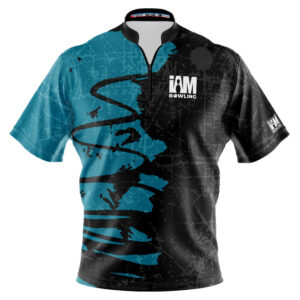 I AM Bowling – Left Chest Only Teal Splatter Jersey