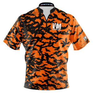 I AM Bowling – Left Chest Only Black & Orange Bats Jersey