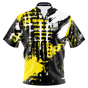I AM Bowling – Left Chest Only Yellow Urban Splatter Jersey