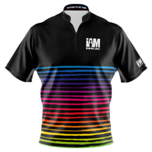 I AM Bowling – Left Chest Only Rainbow Stripes Jersey