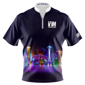 I AM Bowling – Left Chest Only Neon Vegas Skyline Jersey
