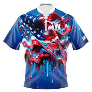 I AM Bowling – Left Chest Only Old Glory Paint Drip Jersey